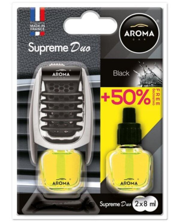 Ароматизатор на дефлектор AROMA CAR SUPREME DUO - Black                                                                                                                                                                                        