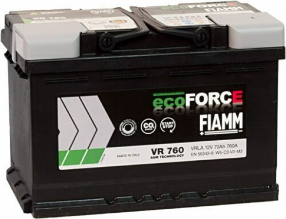 FIAMM START-STOP VR760 ECOFORCE_AGM 12V-70Ah                                                                                                                                                                                                                                                